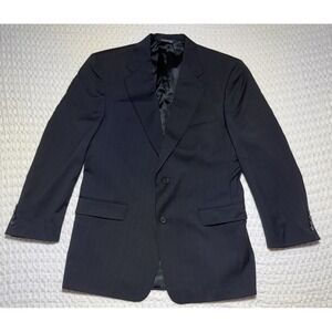 Vintage Burberrys Navy Pinstripe Wool Blazer Sport Coat Made in‎ Italy